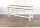 Sunny Designs™ Buck Skin Marble White Console Table with Brown Top -2