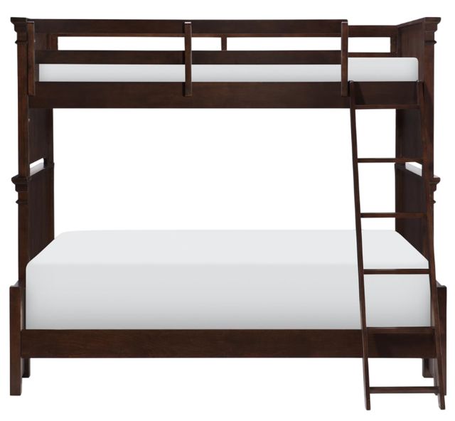 Legacy Kids Teen Canterbury Warm Cherry Twin over Full Youth Bunk Bed-2