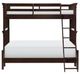 Legacy Kids Teen Canterbury Warm Cherry Twin over Full Youth Bunk Bed-2