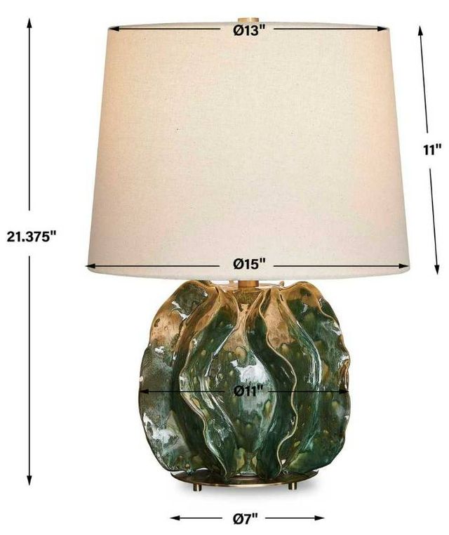 Uttermost® Guinevere Deep Green Table Lamp-2