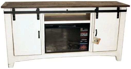 Million Dollar Rustic White 70" Fireplace-0