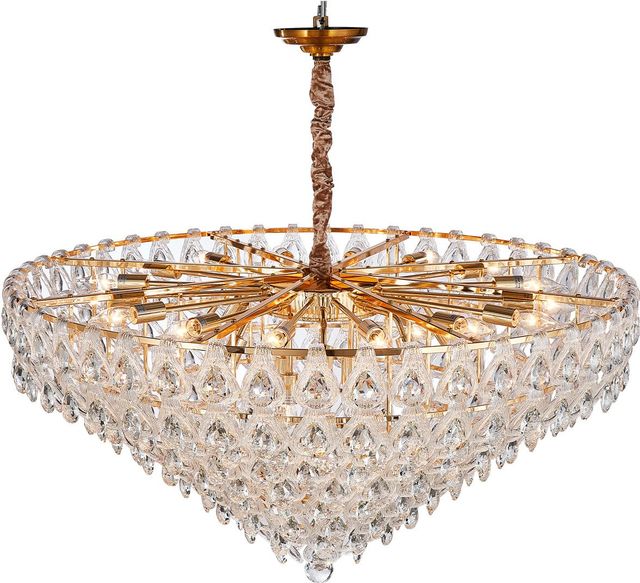 Michael Amini® Gala Gold 28-Light Round LED Chandelier-4