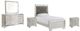 Signature Design by Ashley® Lonnix 5-Piece Silver Twin Panel Bed Set-0