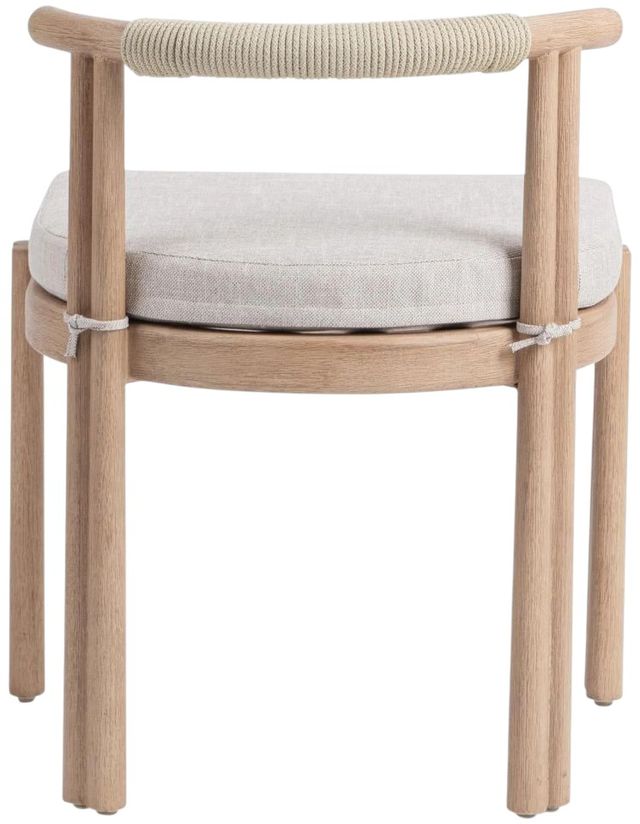 Classic Home Oliver 2-Piece Butterscotch Fabric/Wooden Outdoor Dining Chair Set-4