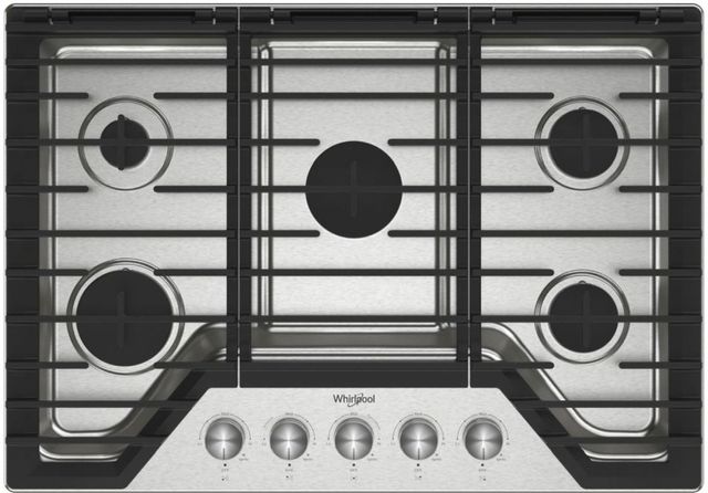 Whirlpool® 30" Stainless Steel Gas Cooktop