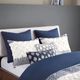 Olliix by INK+IVY Navy Full/Queen Mila Cotton Printed Comforter Set-2