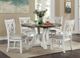 Furniture of America® Auletta Distressed White Round Dining Table with Gray Top -1