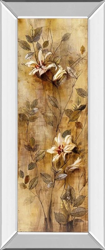 Classy Art Candlelight Lilies Il by Douglas Mirrored Frame Wall Art-0