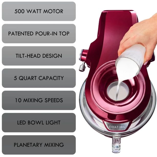 Kenmore® Elite Ovation 10-Speed Red Stand Mixer-3