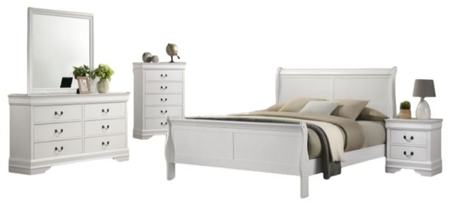 Coaster® Louis Philippe 5-Piece White Eastern King Bedroom Set-0