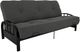 dhp furniture® Aiden Black Futon Frame-0