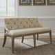 Liberty Furniture Americana Farmhouse Beige/Dusty Taupe Upholstered Shelter Dining Bench-1