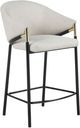 Coaster® Chadwick 2-Piece Beige/Glossy Black Sloped Arm Counter Stools-1