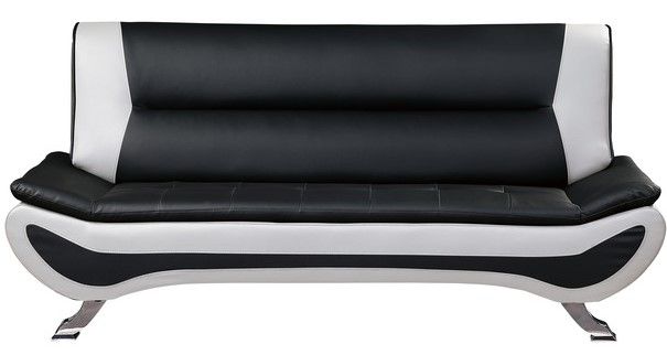 Mazin Furniture Veloce 2 Piece Black/White Sofa & Loveseat Set-3