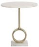 Fairfield® Sundries Cosmotini White Drink Table with Gold Base-1