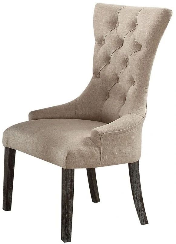 ACME Furniture Gerardo Beige/Weathered Espresso Arm Chair-3