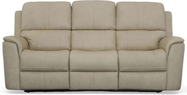 Flexsteel® Henry Beige Power Reclining Sofa with Power Headrests and Lumbar-1