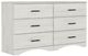 Perdue Woodworks 34,000 Essential White 58" 6-Drawer Chest-0