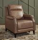 Liberty Furniture Rawling York Sand Leather Manual Pushback Recliner-1