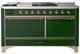 Ilve® Majestic III 60" Emerald Green Pro Style Dual Fuel Natural Gas Range with Solid Door and Copper Trim-0