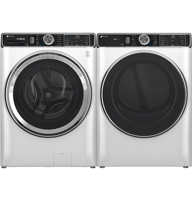GE® White Front Load Laundry Pair-0