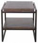 Sunny Designs™ Tyler French Brown End Table with Black Metal Frame-2