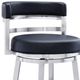 Armen Living Madrid Black 30" Bar Stool-3