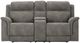 Signature Design by Ashley® Next-Gen DuraPella Slate Power Reclining Loveseat with Console and Adjustable Headrest-1