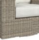 Elements International Carmona Beige/Natural Fabric/Olefin Outdoor Swivel Chair-5