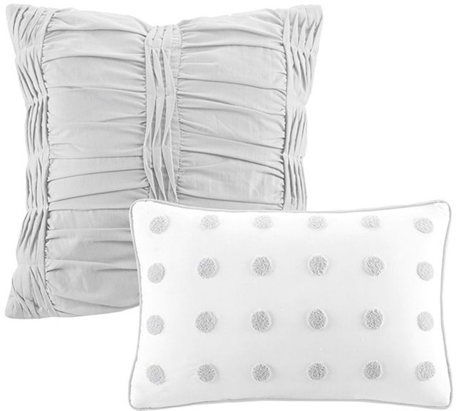 Olliix by Urban Habitat Grey Twin/Twin XL Brooklyn Cotton Jacquard Duvet Cover Set-3