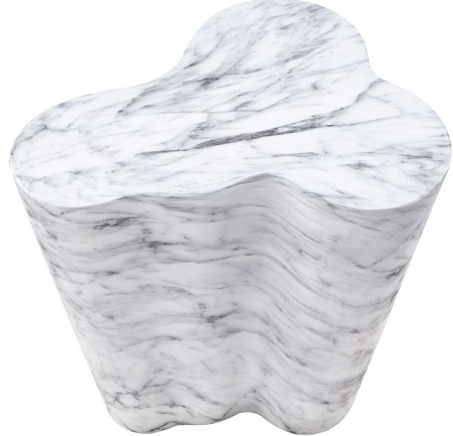 Meridian Furniture Monza White Marble End Table-3
