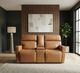 Liberty Furniture Chase Oslo Antelope Triple Power Zero Gravity Reclining Loveseat with Console-1