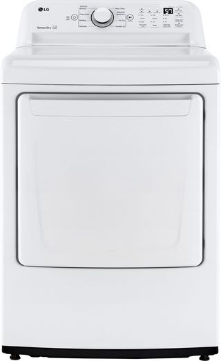LG 7.3 Cu. Ft. White Front Load Gas Dryer with Sensor Dry Technology
