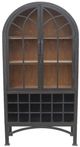 Nest Home Collections Victoria Matte Black Wine Cabinet-2