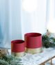 A & B Home 2-Piece Gold/Red Flower Pot with Edge Down Set-5