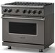 Viking® 7 Series 36" Damascus Gray Pro Style Natural Gas Range-2