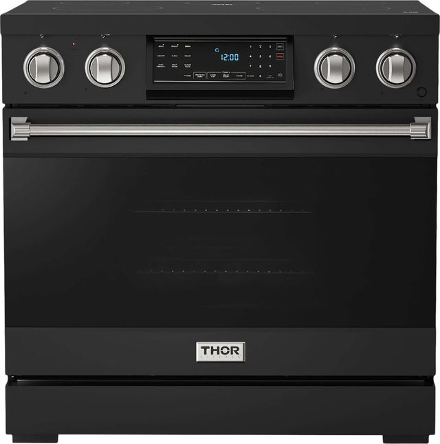 Thor Kitchen® Gordon Ramsay Series 36" Matte Black Pro Style Electric Range-0