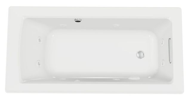 KOHLER® Archer® Biscuit 60" x 30" Drop-In Whirlpool Bath with Bask® Heated Surface-2