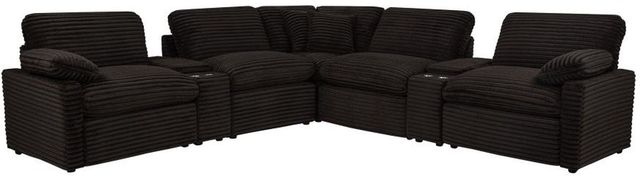 Coaster® Collins 7-Piece Chocolate Brown Modular Power Reclining Sectional-0