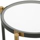 Uttermost® Chadid Glass Top Side Table with Black Frame and Gold Accents-5