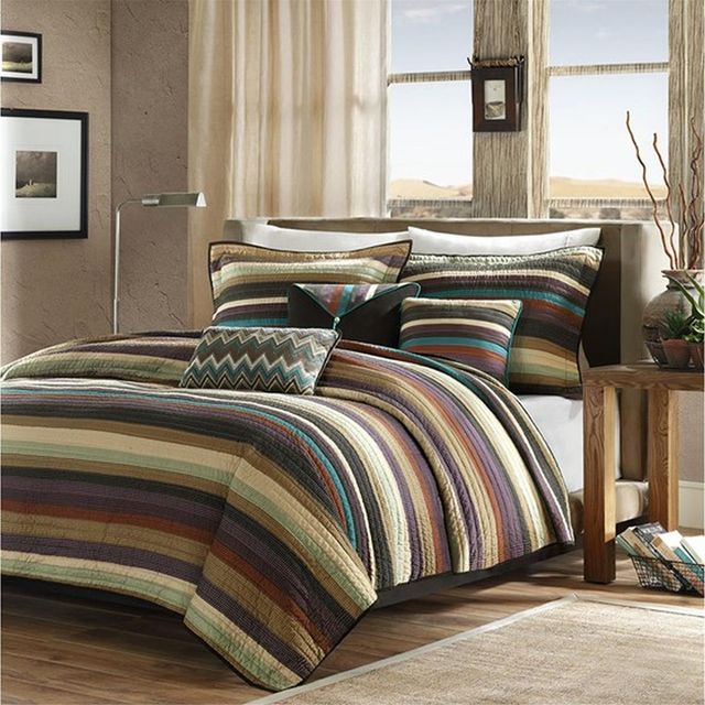 Olliix by Madison Park Multi Full/Queen Yosemite Reversible Coverlet Set-3