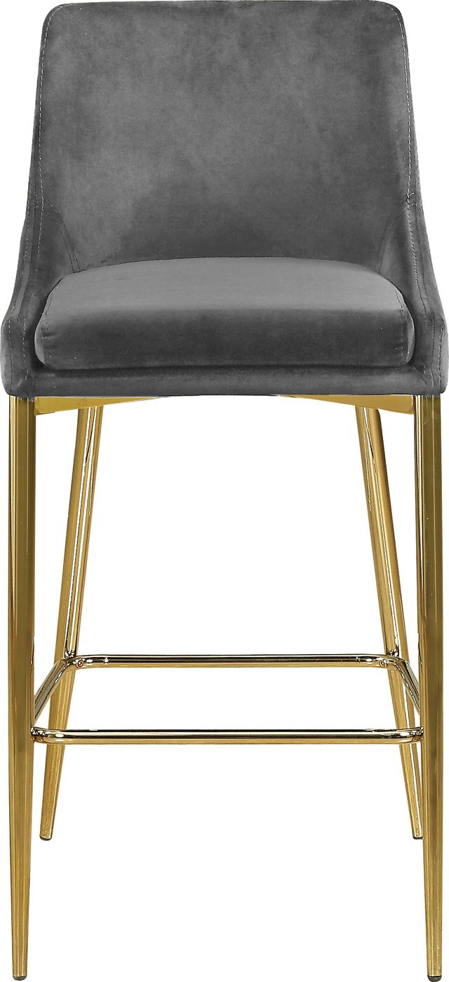 Meridian Furniture Karina Gray Velvet Counter Stool-2