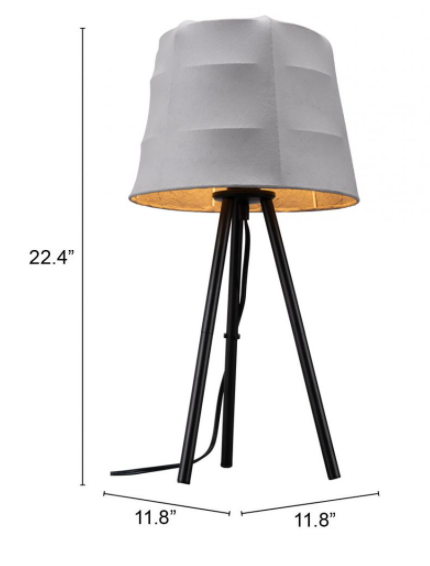 Zuo® Modern Mozzi Gray/Black Table Lamp-2