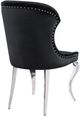 Coaster® Cheyanne 2-Piece Black/Polished Chrome Upholstered Dining Side Chair Set-3