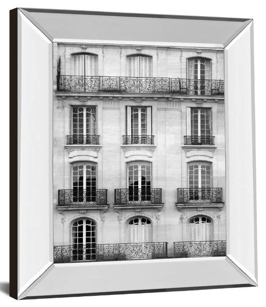 Classy Art Across the Street I by Laura Marshall Mirror Framed Wall Art-0