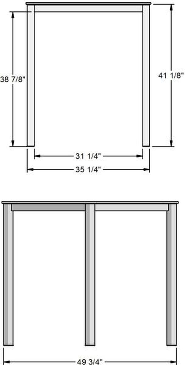 Amisco Customizable Carbon 36" Clear Glass Square Bar Table-1