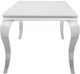 Coaster® Carone White Glass Top 61" Dining Table with Chrome Legs-2
