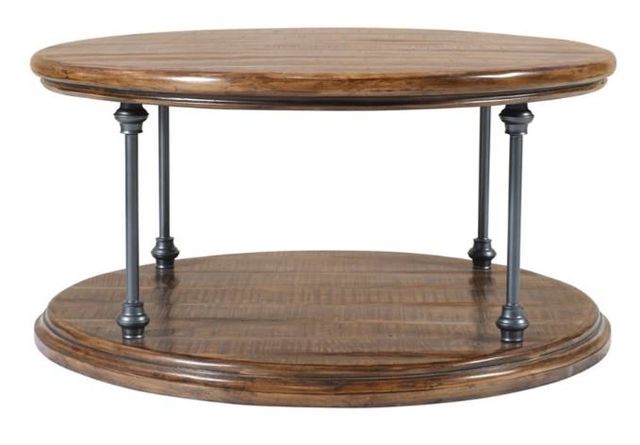 Jofran Inc. Larson Brown Round Cocktail Table-2