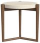 Flexsteel® Verona White Top Accent Table with Medium Brown Base-1