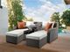 ACME Furniture Salena 3-Piece Beige/Gray Wicker Outdoor Sectional-1